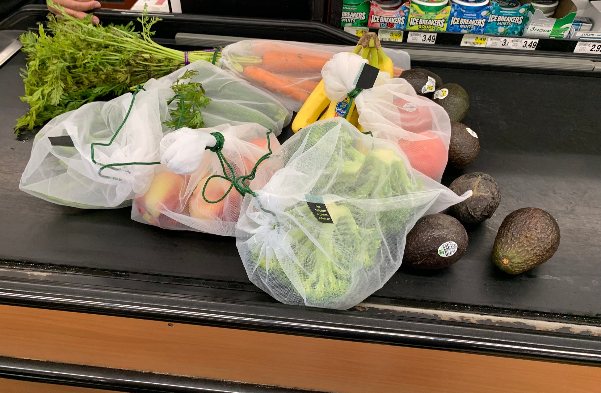 Durable Fine Mesh PRODUCE Bag BUNDLE of THREE - Main Image